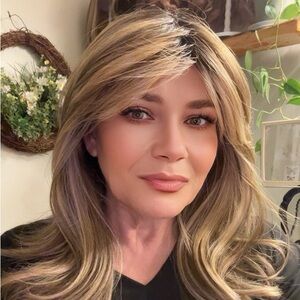 Blonde Layered Women's Wig - Natural Ash Blonde with Highlights